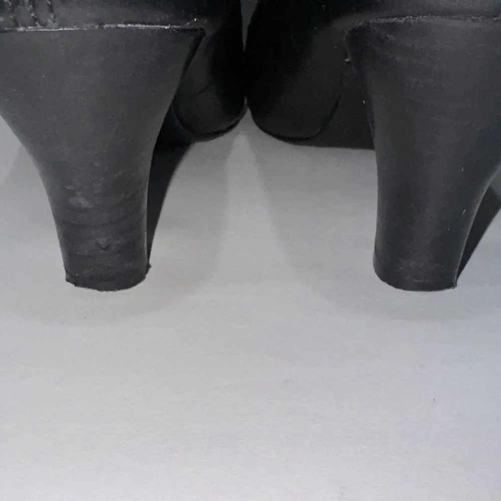 Steve Madden Betsey Booties Women 6.5 Black Leather Slouchy‎ Ruched Ankle Boots